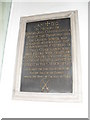 Memorial to a Mr Cunningham within St Paul