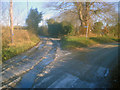 Icy road at Bromesberrow - 2