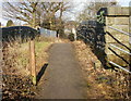 Footpath on bridge across the railway line, Birchgrove, Cardiff