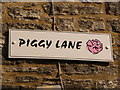 Swanage: Piggy Lane sign