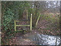 Stile on Greensand Way near Roughstocks Wood