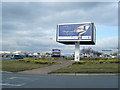 SJ4282 : Roundabout at end of Speke Hall Avenue, by John Lennon Airport. by Colin Pyle