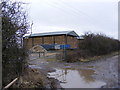 TM1659 : Barn off the A1120 at Pettaugh by Geographer