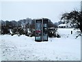 J3692 : Telephone Box in the Snow, Middle Division by Dean Molyneaux