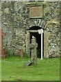 NX0163 : Doorway to the Agnew aisle, Leswalt Old Church by Rose and Trev Clough