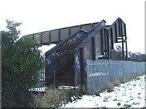 SP1891 : Footbridge across  railway line, Water Orton by Michael Westley