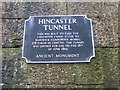 SD5085 : Plaque, Hincaster Tunnel by Michael Graham