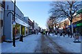 SZ6299 : Gosport under snow - High Street (3) by Barry Shimmon