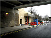 TQ3383 : Haggerston station:  Entrance from Lee Street by Dr Neil Clifton