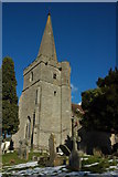 SO7937 : Tower and spire, Castlemorton Church by Philip Halling