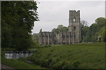 SE2768 : Ruins of Fountains Abbey, from Studley Royal Water Gardens by Willj