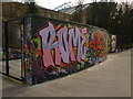 Graffiti wall, Alexandra Park skatepark, North London