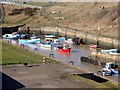 NZ3376 : Small boats in Seaton Sluice Harbour by Joan Sykes