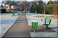 Benches on a frosty morning