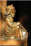 TF6204 : St Mary's church, Wimbotsham - Victorian carved bench end by Evelyn Simak