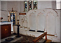 St Michael, Blackawton, Devon - Sedilia & piscina