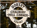 SU0206 : Chalbury Common: finger-post detail by Chris Downer