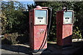 Disused petrol pumps in Aust village