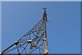 Looking up to pylon at Beachley Point