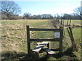 Stile on High Weald Landscape Trail near Bates Farm