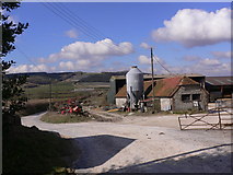 SU8716 : Farm buildings on the South Downs Way by Shazz