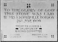 St Michael, Mora Road, London NW2 - Foundation stone
