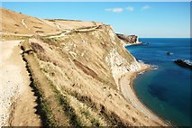 SY8080 : Durdle Door: Coast path, cliffs and beach nearby by Mr Eugene Birchall