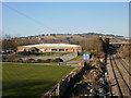 The view north from the Bank Street railway bridge, Newport