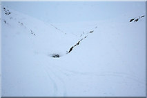NJ3119 : Headwaters of Glenbuchat in deep snow by Nic Bullivant
