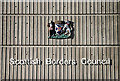 A detail on the Scottish Borders Council Headquarters building