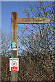 A footpath sign at Newtown St Boswells