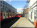 Trains passing at Farringdon Station
