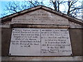 Plaques above the gateway to the Lynch Green