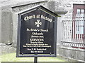 N5580 : Information Board at St. Bride's Church of Ireland, Oldcastle by HENRY CLARK