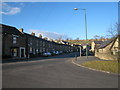 The B6282 road entering Middleton-in-Teesdale