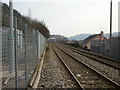 Railway lines heading southeast  from Lime Kiln level crossing, Risca