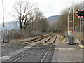 Railway lines heading northwest from Lime Kiln level crossing, Risca