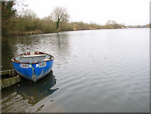 TG2906 : Boat moored on the River Yare at Woods End by Evelyn Simak