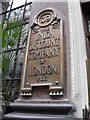 Brass plaque outside 39 Cornhill