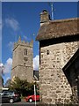 Cottage and church, Lustleigh