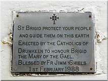 C1502 : Plaque, St Bridget's Well by Kenneth  Allen