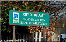 J3875 : Blanchflower Park sign, Belfast by Albert Bridge