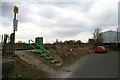 Steps to a railway crossing