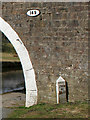 SD8843 : Milestone at Mill Hill Bridge by Kate Jewell