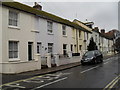 Pastel coloured houses in Buckingham Road