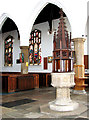 The church of St Mary in Diss - C19 baptismal font