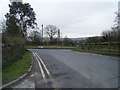 Bashall Road at junction with B6243 at Edisford.