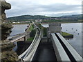 SH7877 : Telford's and Stephenson's Bridges across the Afon Conwy by N Chadwick
