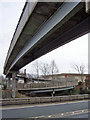 Under the footbridge