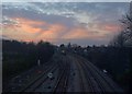 Sunset from Brokenford Lane footbridge